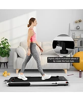 Sugift 2.25HP 2 in 1 Folding Treadmill with App Speaker Remote Control