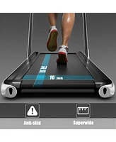 Sugift 2.25HP 2 in 1 Folding Treadmill with App Speaker Remote Control