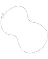 Singapore Chain 24" Strand Necklace (1-1/3mm) in 14k White Gold