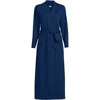 Lands' End Women's Petite Cotton Long Sleeve Midcalf Robe