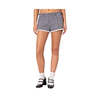 Edikted Women's Kyra Gingham Shorts - Black-and