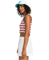 Roxy Juniors' Keep It Wavy Striped Cropped Tank