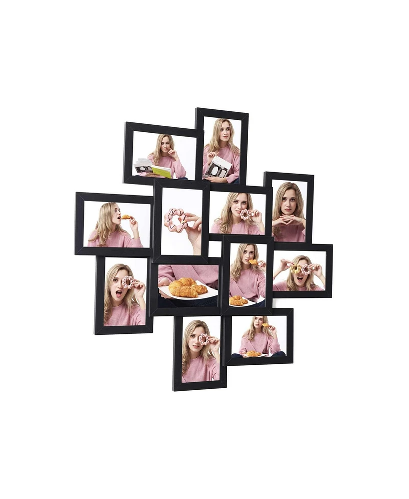 Slickblue Collage Picture Frames For 12 Photos 4 X 6 Inches, Wall- Mounted Multiple