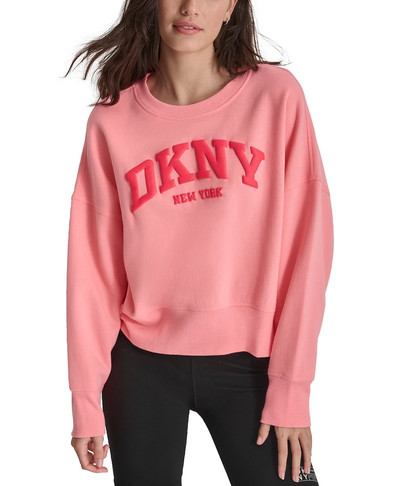 Dkny Sport Women's Varsity Puffed Logo Sweatshirt