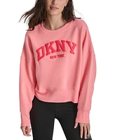 Dkny Sport Women's Varsity Puffed Logo Sweatshirt