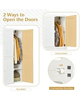 Sugift Foldable Closet Clothes Organizer with 12 Cubby Storage