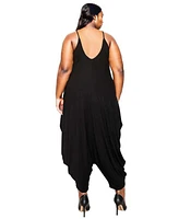 L I V D Plus Quinn Pocket Tulip Bottom Jumpsuit