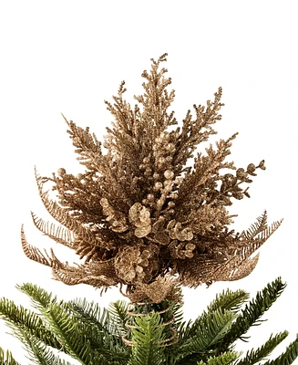 Holiday Lane Shine Bright Glitter Floral Tree Topper, Created for Macy's