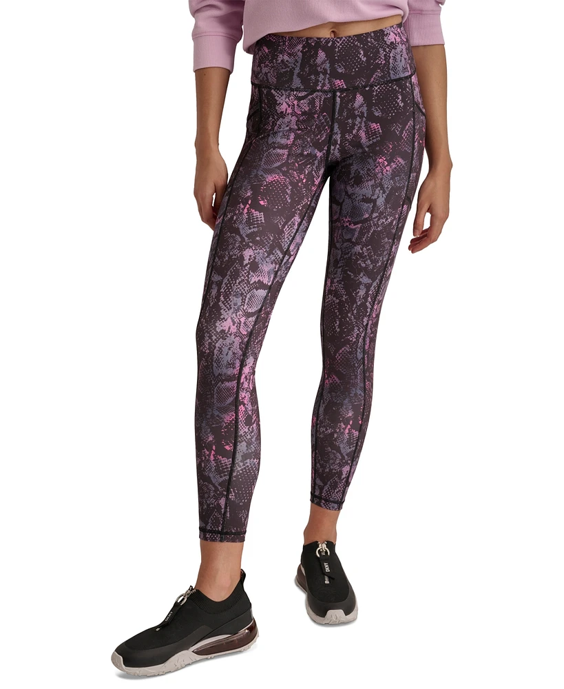 Dkny Sport Women's High-Rise Printed 7/8 Leggings