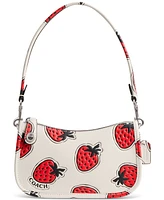 Coach Strawberry Mini Leather Swinger 20 Shoulder Bag