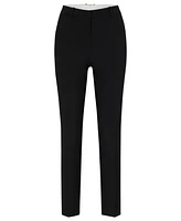 Boss by Hugo Women's Wool Regular-Fit Cropped Pants