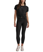 Dkny Sport Women's Cotton Stud Logo Knot-Front T-Shirt