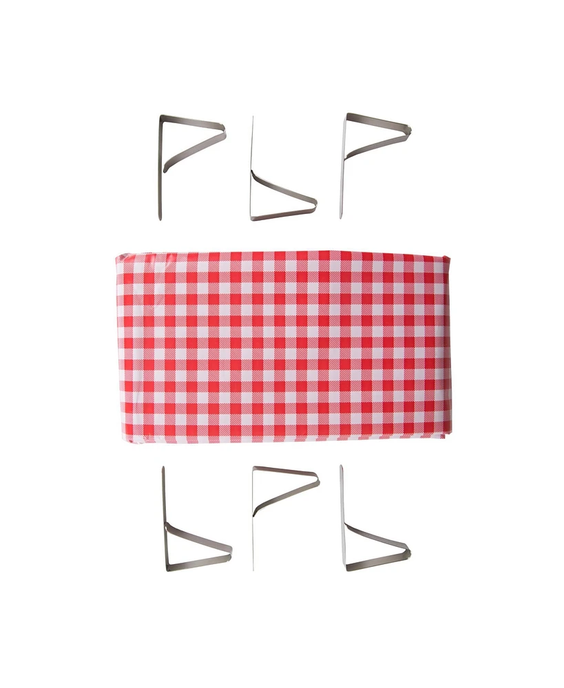 Stansport Picnic Tablecloth with Clamps Combo Pack