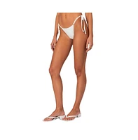 Edikted Women's Eyelet String Bikini Bottom