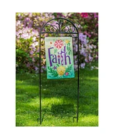 Evergreen Fleur de Lis Garden Flag Arbor Stand- 12x44 in Garden and House Flag Accessories