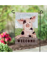 Spotted Pig Garden Suede Flag