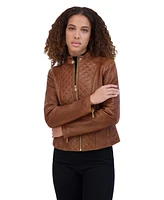 Women's Marlette quilted lamb leather scuba jacket