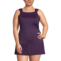 Lands' End Plus Cap Sleeve High Neck Tankini Swimsuit Top