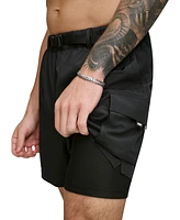 Dkny Men's Stretch Cargo Pocket Hybrid 5" Volley Shorts