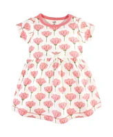 Touched by Nature Toddler Girls Organic Cotton Dress and Cardigan 2pc Set