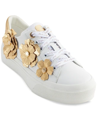 Karl Lagerfeld Paris Women's Georgia Lace-Up Embellished Sneakers