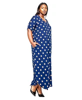 L I V D Plus Size Monica Polka Dot Dress