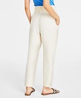 On 34th Women's Belted Paperbag Pants, Created for Macy's