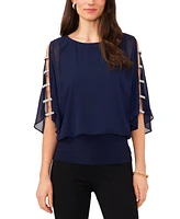 Msk Petite Embellished Capelet Top