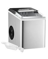 Vebreda Sugift Stainless Steel 26 lbs/24 H Self-Clean Countertop Ice Maker Machine