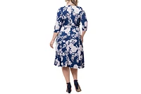 Kiyonna Plus Signature Print Wrap Dress