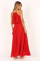 Petal and Pup Women's Gia Pleated Halterneck Maxi Dress
