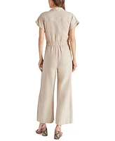 Steve Madden Women's Fara Collared Wide-Leg Jumpsuit