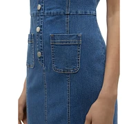 Vero Moda Women's Saila Sleeveless Denim Slit-Front Midi Dress