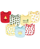 Hudson Baby Infant Girl Cotton Bibs, Tacos, One Size