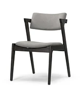 Glamour Home 31.3" Auden Rubberwood, Fabric Dining Chair