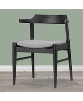 Glamour Home 28.35" Atlas Rubberwood, Fabric Dining Chair