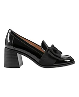 Bandolino Women's Korrar Bow Detail Block Heel Loafers