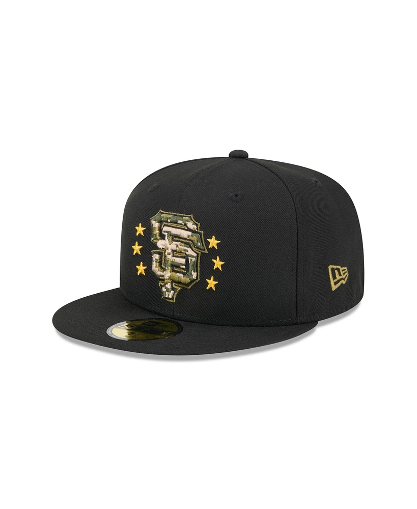 New Era Men's Black San Francisco Giants 2024 Armed Forces Day On-Field 59FIFTY Fitted Hat