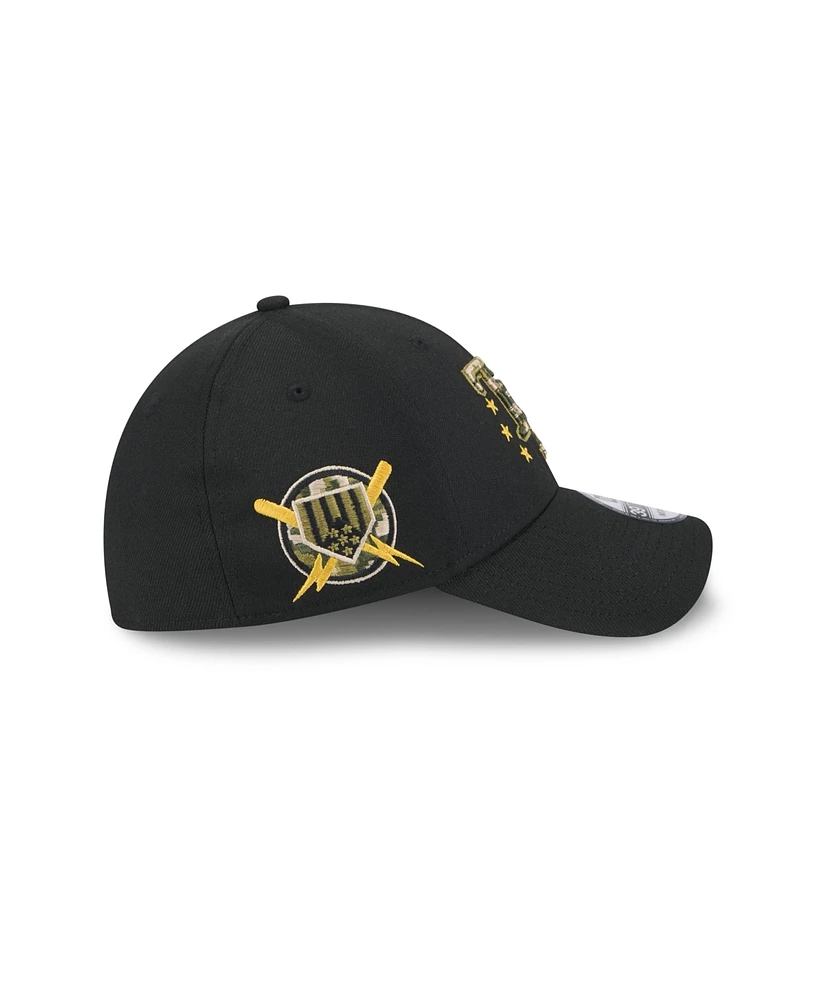 New Era Men's Black Tampa Bay Rays 2024 Armed Forces Day 39THIRTY Flex Hat