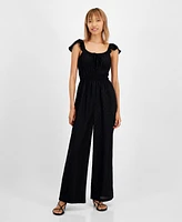 And Now This Women's Scoop-Neck Clip-Dot Jumpsuit, Created for Macy's