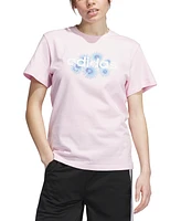 adidas Women's Cotton Daisy Logo Graphic T-Shirt