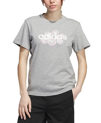 adidas Women's Cotton Daisy Logo Graphic T-Shirt