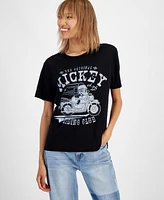 Disney Juniors' Mickey Motorcycle Club Cotton Crewneck Tee