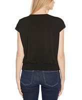 Belldini Women's Shoulder Detail Dolman Knit Top