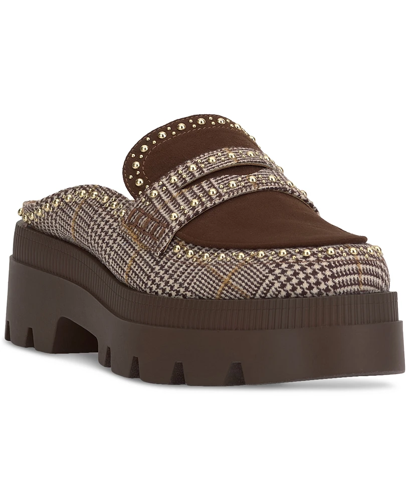 Jessica Simpson Women's Uma Platform Lug-Sole Tailored Slip-On Loafers