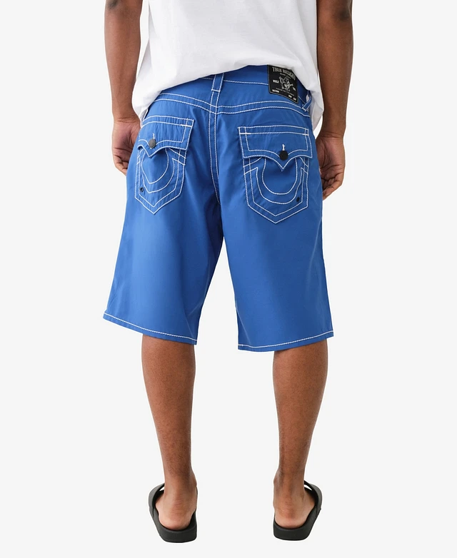 Board Shorts Short True Religion Ricky Big T Para Hombre Azul Y