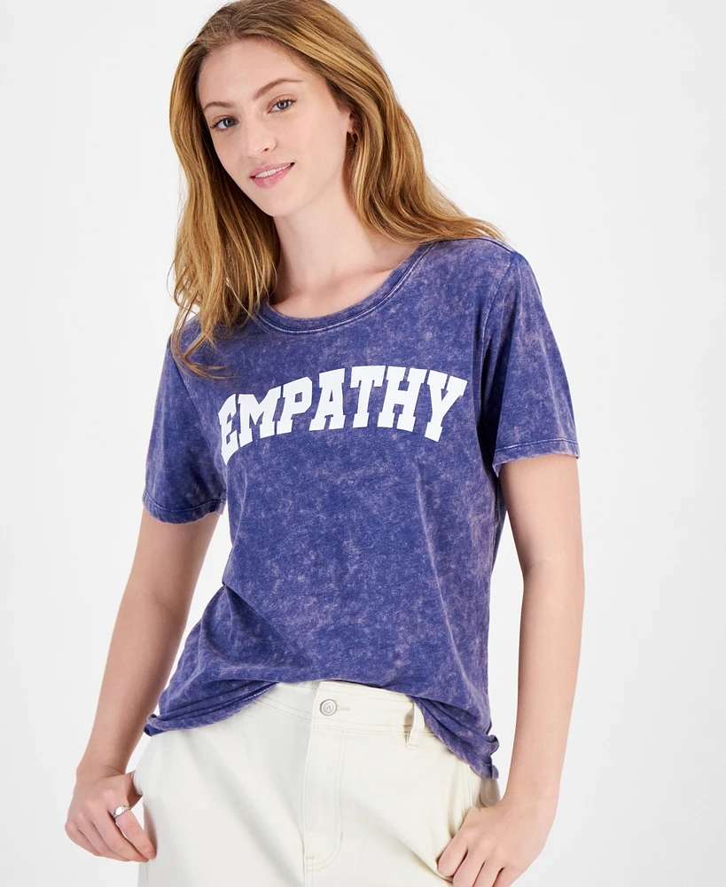 Rebellious One Juniors' Empathy Graphic T-Shirt