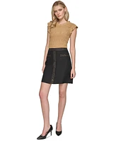 Karl Lagerfeld Women's Trapunto-Stitch Mini Skirt