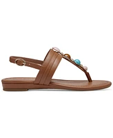 Style & Co Women's Olivah Beaded T Strap Flat Sandals, Created for Macy's