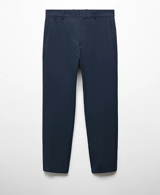 Mango Men's Slim Fit Technical Fabric Pants